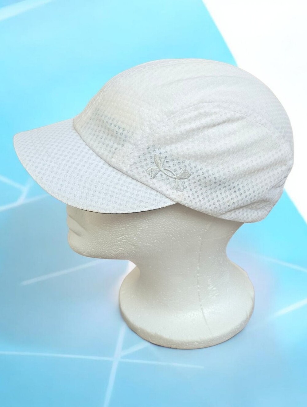 Under Armour White Mesh Performance Running Cap